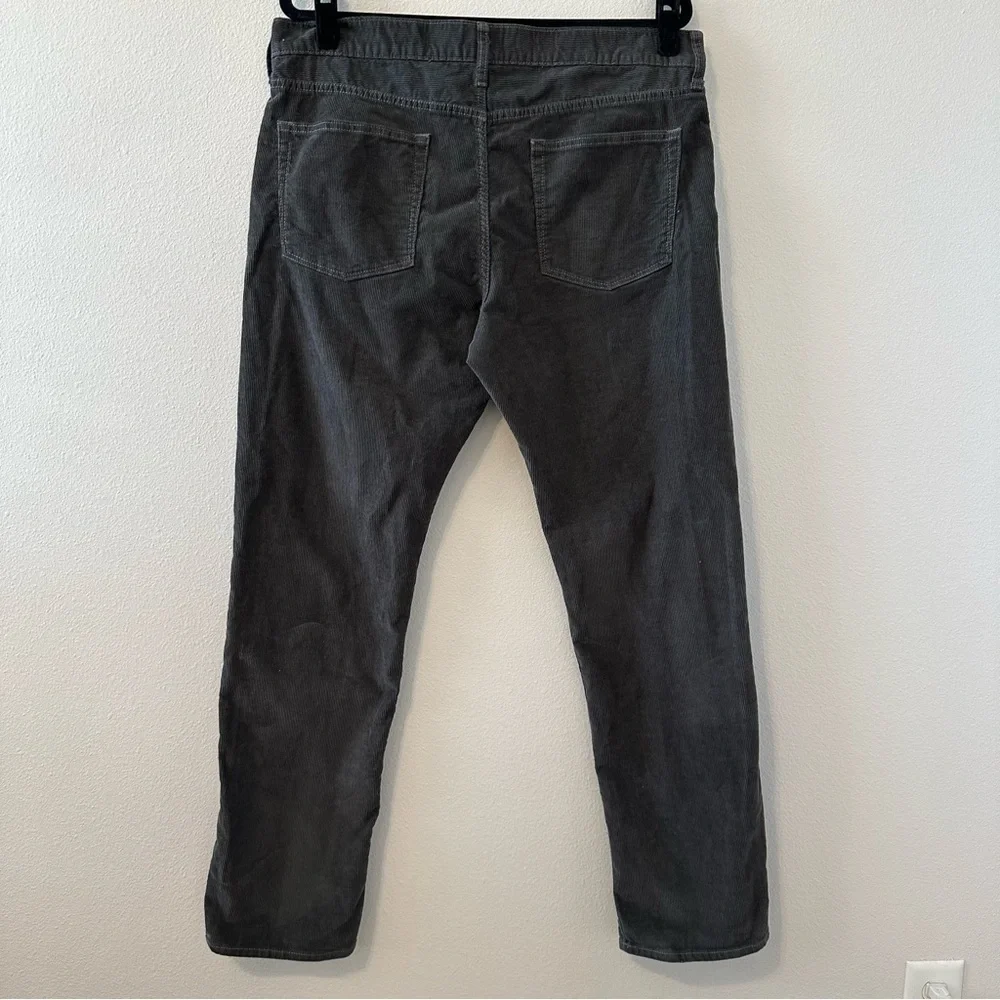 j. crew mens 770 straight leg corduroy pants in true graphite gray